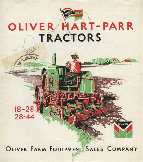 Oliver Hart Paar Tractor Booklet Manuscript Wisconsin Historical