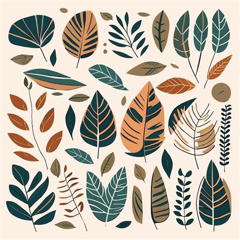 Premium Vector Rainforest Leaf Design Elements Bundle