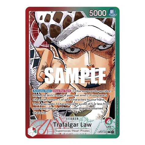 One Piece TCG Trafalgar Law L Parallel OP01 002 OP01 Romance Dawn