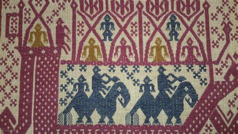 Antique South East Asian Indonesia Embroidery Textile No 168 Size 106 42cm Conceptual