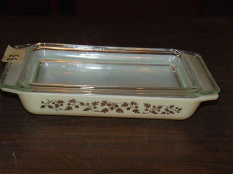 Vintage Pyrex Baking Dish with Lid | Live and Online Auctions on HiBid.com