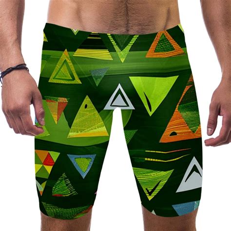 Swim Jammers For Men Mens Athletic Swimwear Briefs Modern Abstract