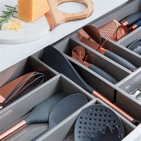 Organizador Gaveta Utensílios Cozinha Escritório c Extensor Paramount