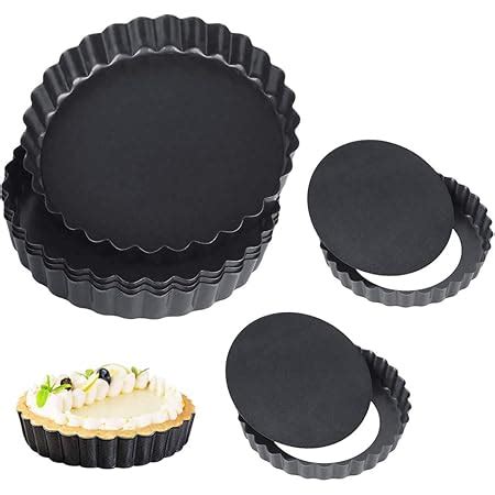 Decareta Pcs Moule Tarte Amovible Inch Moules Quiche En Acier