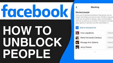 How To Unblock People On Facebook Easy Tutorial YouTube