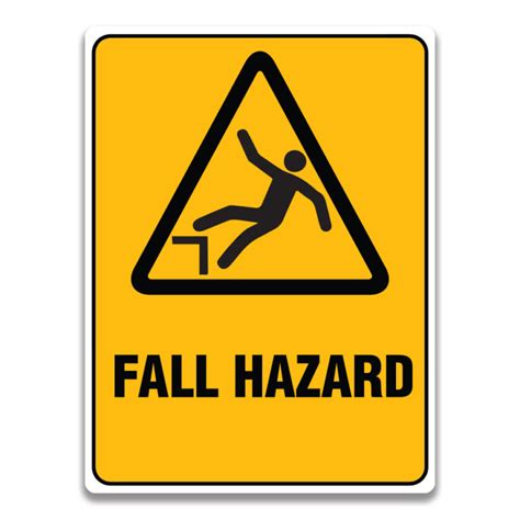 Fall Hazard Sign Safety Sign And Label