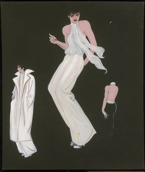 Costume Design Drawing For Official Liza Minnelli Illustrated By