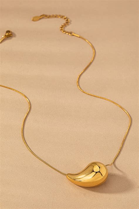 Gold Water Drop Necklace Anna Craig Boutique