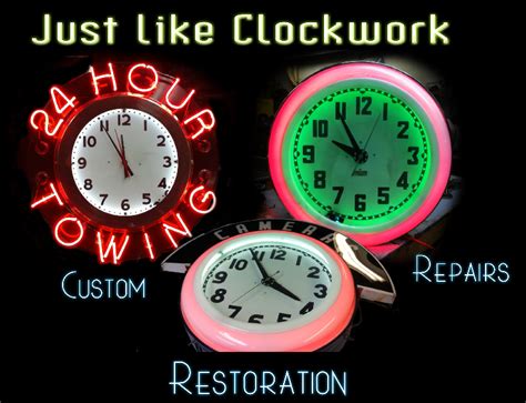 Neon Clocks Custom Restorations Repairs Affordable Signs And Neon