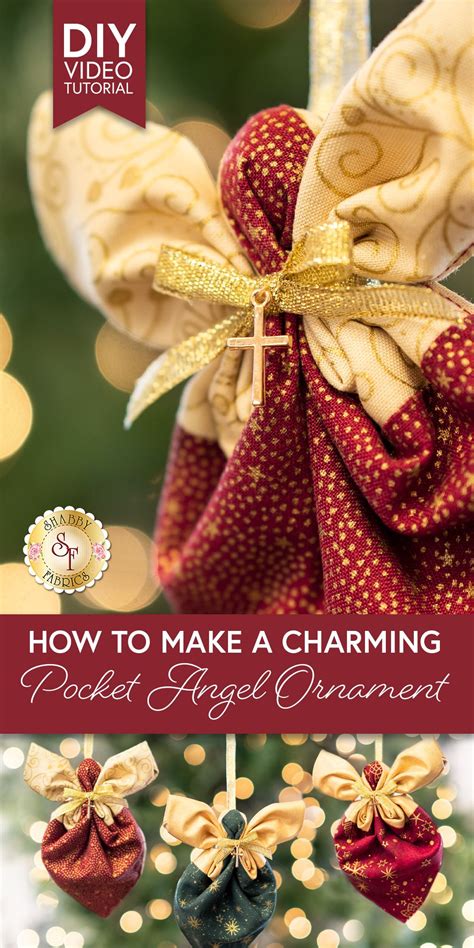 How To Make A Charming Pocket Angel Ornament A Shabby Fabrics