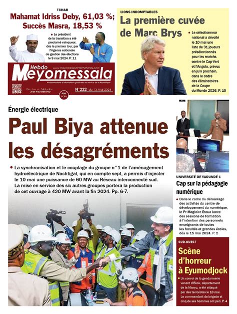 Meyomessala Hebdo Du Mai Meyomessala International