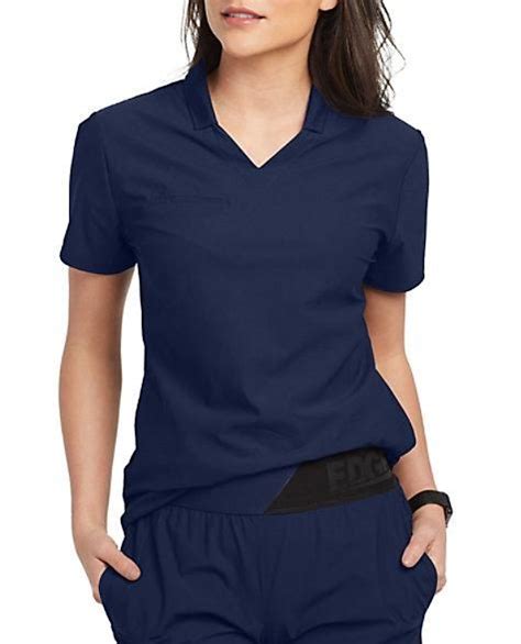 Greys Anatomy Edge Lyra 3 Pocket Polo Scrub Top Scrubs And Beyond Tops Scrubs Medical Outfit