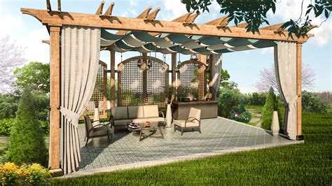 3d Pergola Model Turbosquid 1410592