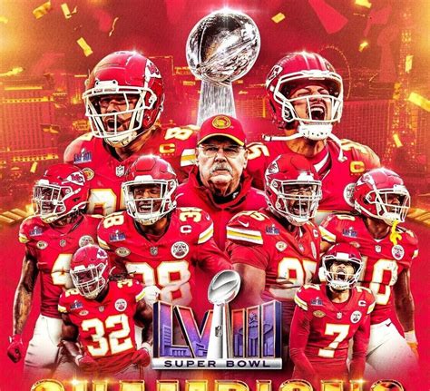 Kansas City Chiefs Super Bowl Lviii Champions Poster Certified