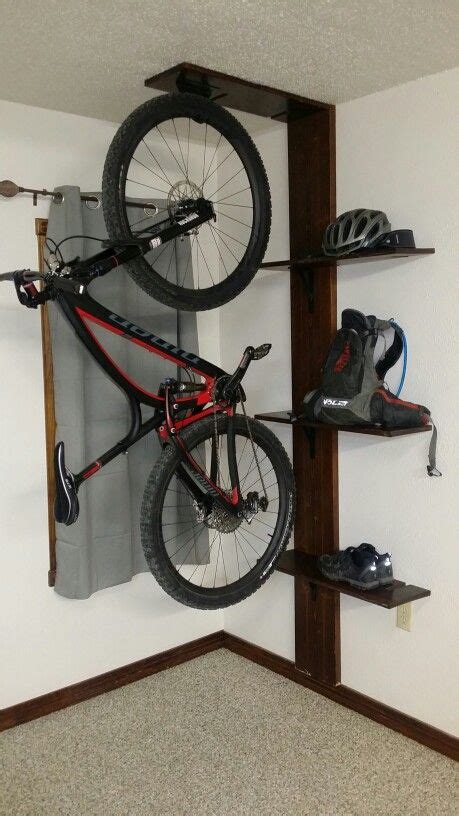 Single bike rack with storage | Bike storage rack, Bike storage, Bike room