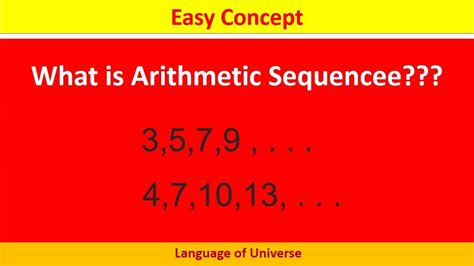 What Is Arithmetic Sequence Youtube