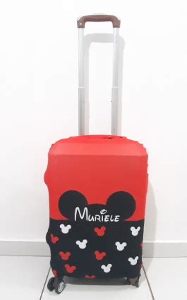 Capa De Mala Personalizada Mickey Coisas Da Flor