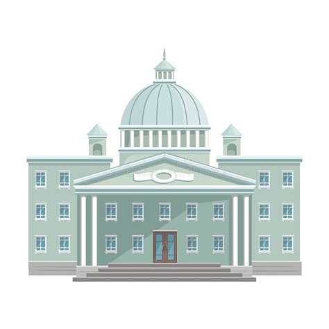 Building Of Government Vector Iconcartoon Vector Icon Isolated On White Background Building Of