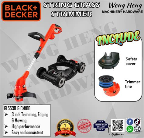 Genuine Black And Decker Grass String Trimmer Mesin Rumput Model