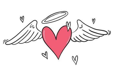 Heart with wings logo illustration 21223683 Vector Art at Vecteezy