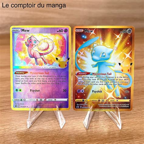 Pokemon Mew Th Anniversary Cards English Version Holo Etsy