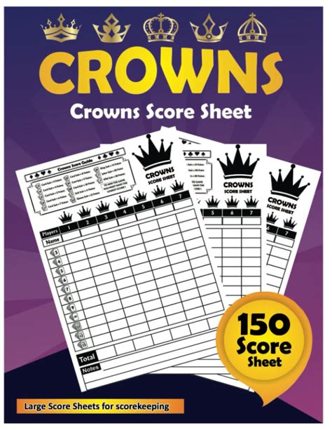 Crowns Score Sheets Crowns Score Pads With 150 Pages Large Print