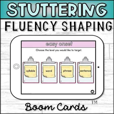 Fluency Shaping Strategies For Stuttering BOOM Cards By The Speech Shack