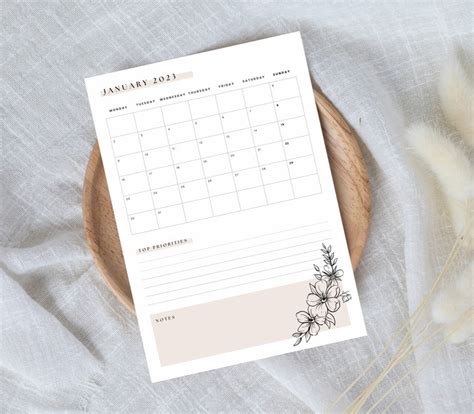 Printable 2023 Planner Sheets 2023 Diary Sheets Monthly - Etsy Hong Kong