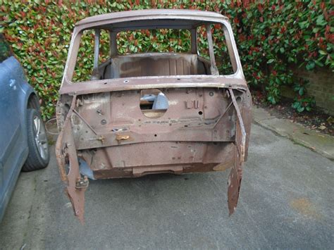 1974 Classic Mini Shell With Panels Some Fitted Complete With V5 Sand Blasted Ebay