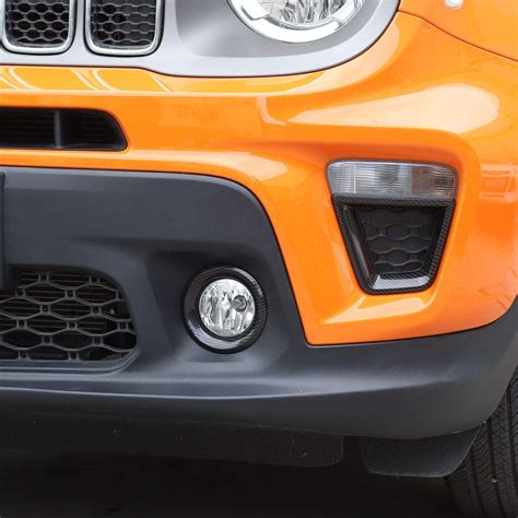 Front Fog Light Cover Trim Fog Lamp Inserts For Jeep Renegade 2019 2020