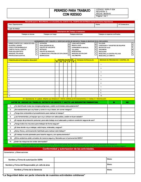 Permiso Escrito De Trabajo Alto Riesgo V Andamio Gases Porn Sex