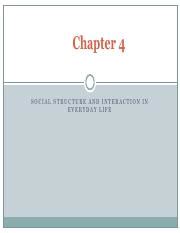 Chapter Social Structure And Social Interaction Pdf Chapter