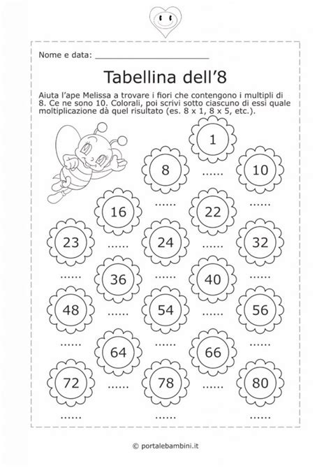 Tabellina Dell Schede Didattiche Portalebambini It Hot Sex Picture