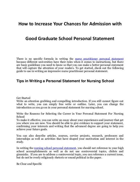 Personal Statement Nurse Practitioner Examples