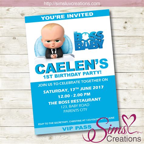 BOSS BABY BIRTHDAY PRINTABLE INVITATION | BOSS BABY PARTY INVITATION ...