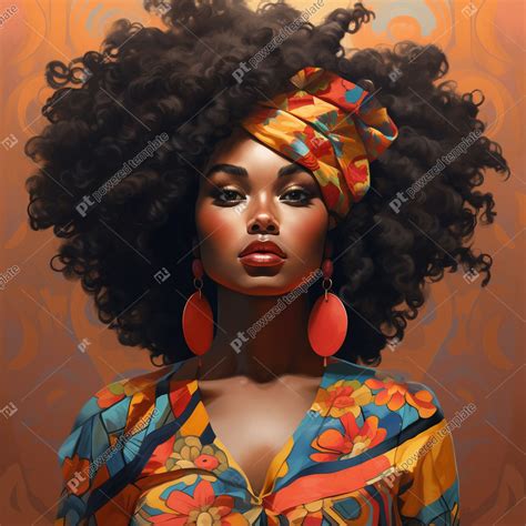 Masking Art Stunning Afro Black Woman Embracing Her Cultural Identity ...