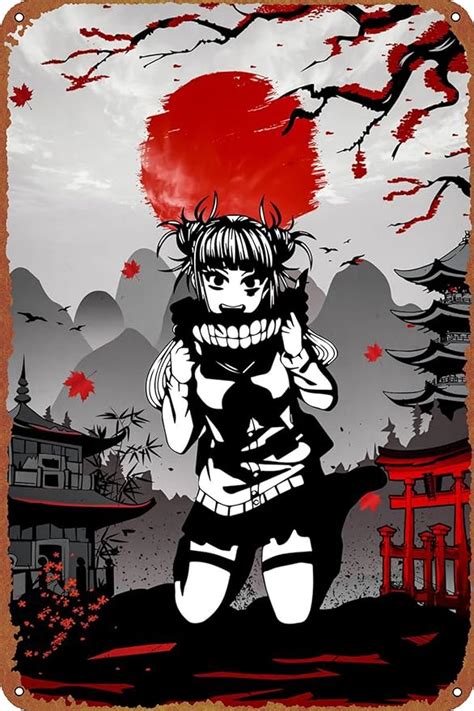 Amazon Himiko Toga Anime Poster Retro Metal Tin Sign Halloween