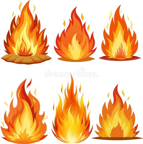 Clip Art Fire Vector Image Illustrations Stock Vector - Illustration of isolated, graphic: 323050591