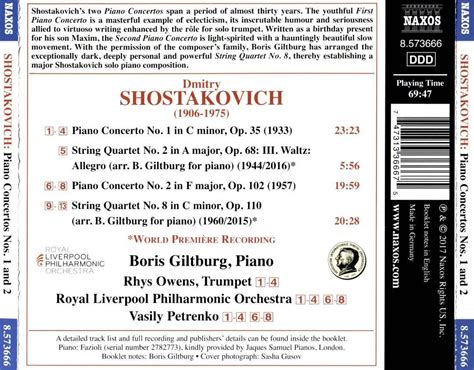 Boris Giltburg, Rhys Owens, RLPO, Vasily Petrenko - Shostakovich: Piano Concertos Nos. 1 & 2 ...