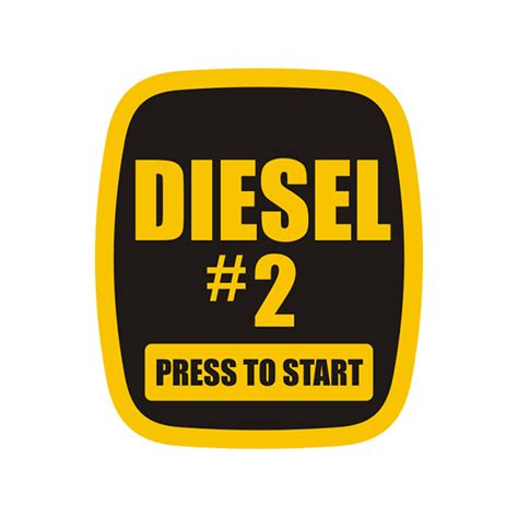 Diesel #2 Sticker Decal Gas Pump Button Label Gasoline Petrol V2 ...