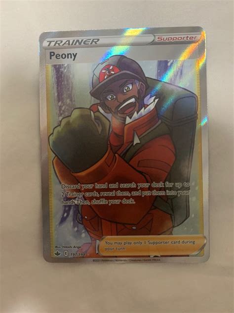 Peony Trainer Chilling Reign Pokemon Tcg Hobbies Toys Memorabilia