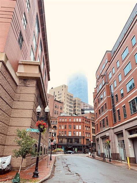 Brick Buildings on City Street · Free Stock Photo