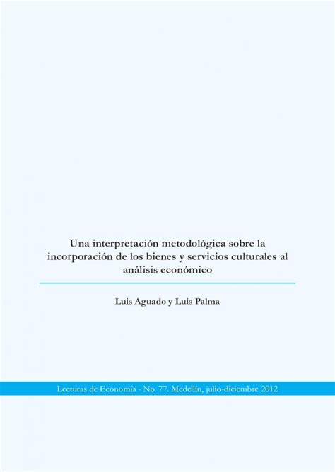 Pdf Una Interpretaci N Metodol Gica Sobre La Incorporaci N De Los