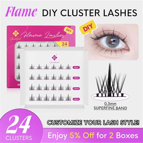 Genielash Fairy Eyelash Cluster Spikes Lash Wispy Premade Russian