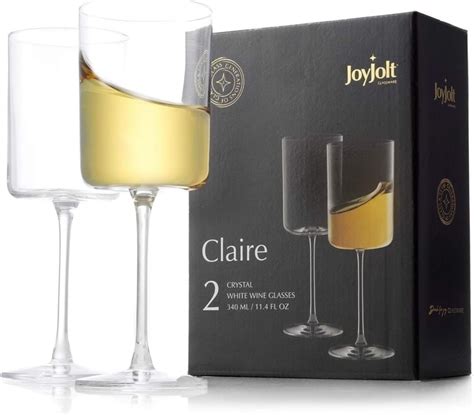 JoyJolt Claire White Wine Glass Set Best Gifts For Girlfriends Under