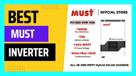 MUST PV18 VPM 1KW MPPT 1KW Hybrid Off Grid Solar Inverter YouTube