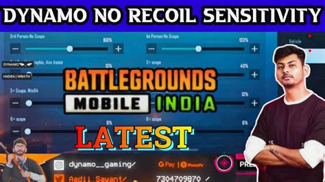 Bgmi Pubg Dynamo Gaming New Sensitivity Setting Dynamo Battleground Mobile India Sensitivity