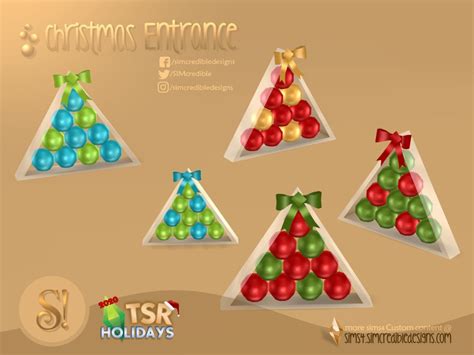 The Sims Resource Holiday Wonderland Christmas Entrance Glass