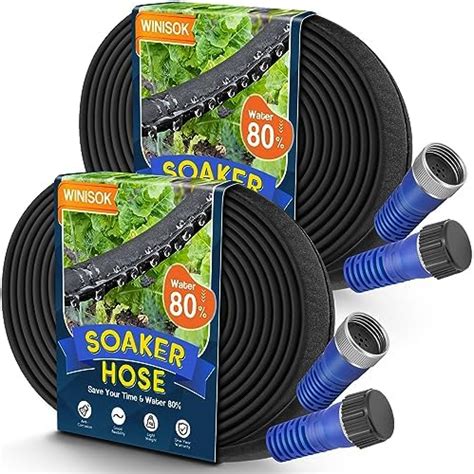 Amazon Upgraded Winisok Ft Thickened Flat Garden Soaker Hose