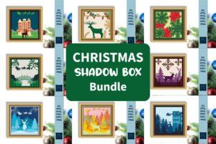 Layer 3D Christmas Shadow Box SVG Bundle Graphic By NGISED Creative